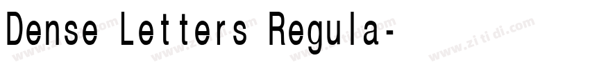 Dense Letters Regula字体转换